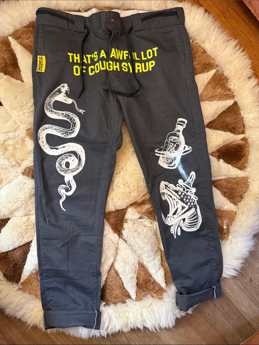 That’s a awful lot of cough syrup dickies Graphic Snake & Bottle mens Pants